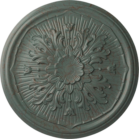 Ekena Millwork Luton Ceiling Medallion (Fits Canopies up to 1 1/8"), 15 3/4"OD x 5/8"P, Cloud Burst Crackle CM16LUCBC